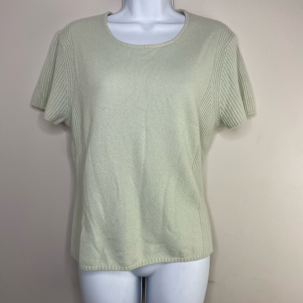 Amour Vert Cashmere Sweater Sea Green Soft Quiet Luxury Comfortable